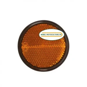 Catadioptre orange rond adhésif
